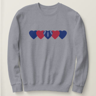 New York Giants Heart Football Dark Sweatshirt