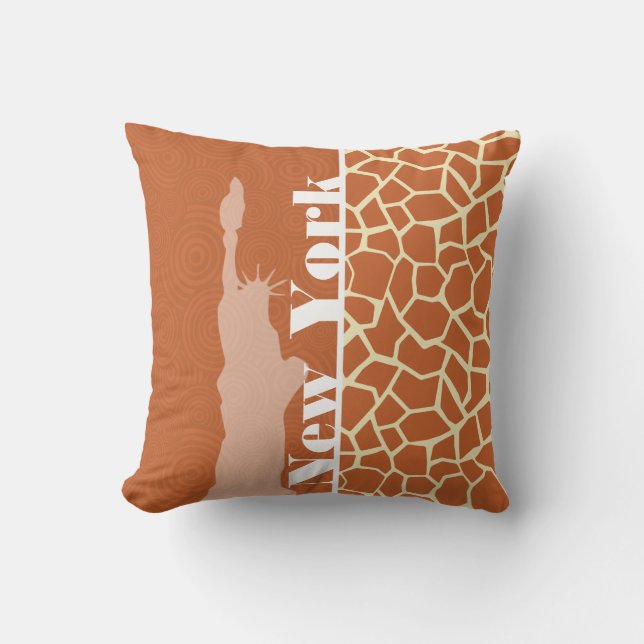 New York; Giraffe; Tierdruck Kissen (Vorderseite)