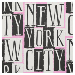New York Girl Manhattan Pink Party Stoff