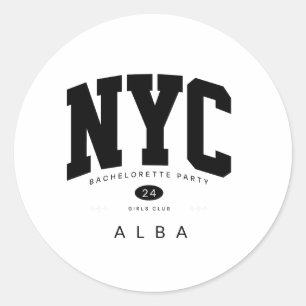 New York Girls Wochenende Runder Aufkleber