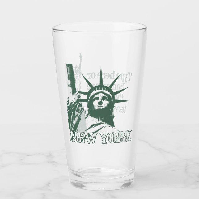 New York Glasses Personalisiert New York Souvenirs Glas (Vorderseite)