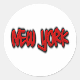 New York Graffiti Runder Aufkleber