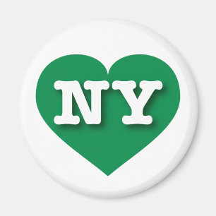 New York Green Heart - I Liebe NY Magnet