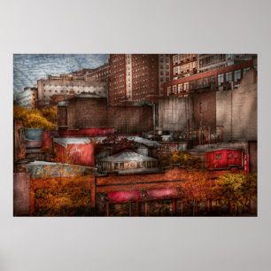 New York - Greenwich Village - Abstrakte Stadt Poster