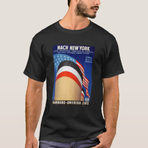 New York Hamburg Germany America Steering Line T T-Shirt