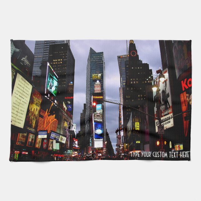 New York Handtuch Personalisiert Times Square Teet (Horizontal)