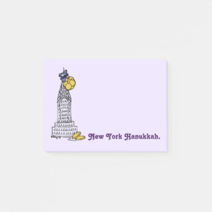 New York Hanukkah Chanukah Gelt NYC Holiday Post-it Klebezettel
