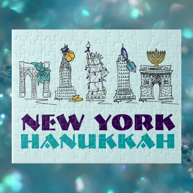New York Hanukkah Chanukah NYC Jüdischer Feiertag (Hanukkah puzzle)