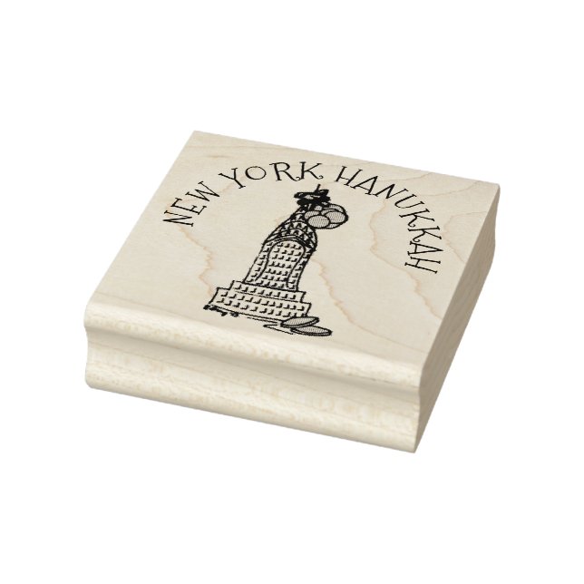 New York Hanukkah NYC Skycraper Chanukah Gelt Gummistempel (Stempel)