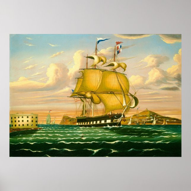 New York Harbour - Thomas Chambers Fine Art Poster (Vorne)