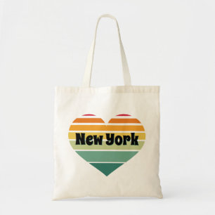 New York Heart Retro Style Tote Bag Tragetasche