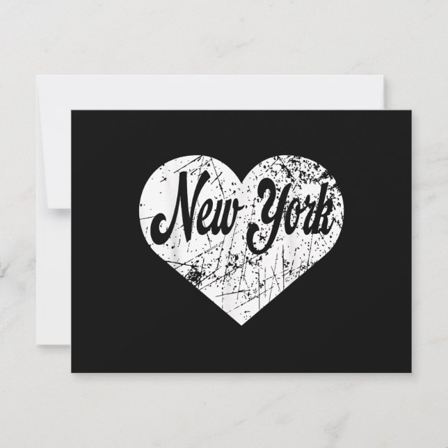 New York Heart RSVP Karte (Vorderseite)