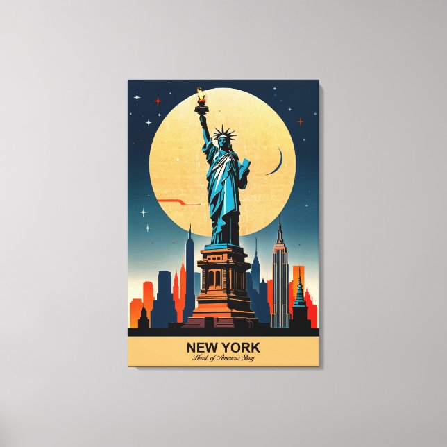 New York: Herz der amerikanischen Geschichte Leinwanddruck (Vorderseite)