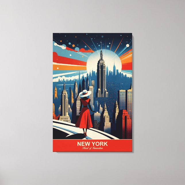 New York: Herz der Innovation Leinwanddruck (Vorderseite)