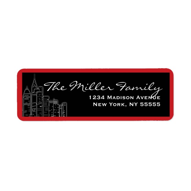 New York Holiday Address Label (Vorne)