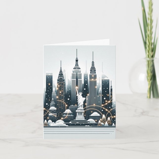 New York Holiday Elegance - Individuelle Karte (Vorderseite)