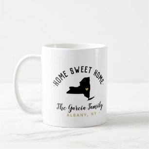 New York Home Sweet Home Famille Monogramme Mug