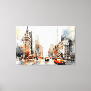 New York, Impression en toile étirée