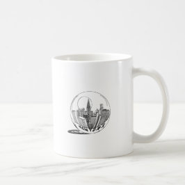 New York in einer Glaskugel Kaffeetasse