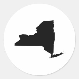 New York in Schwarz-Weiß Runder Aufkleber