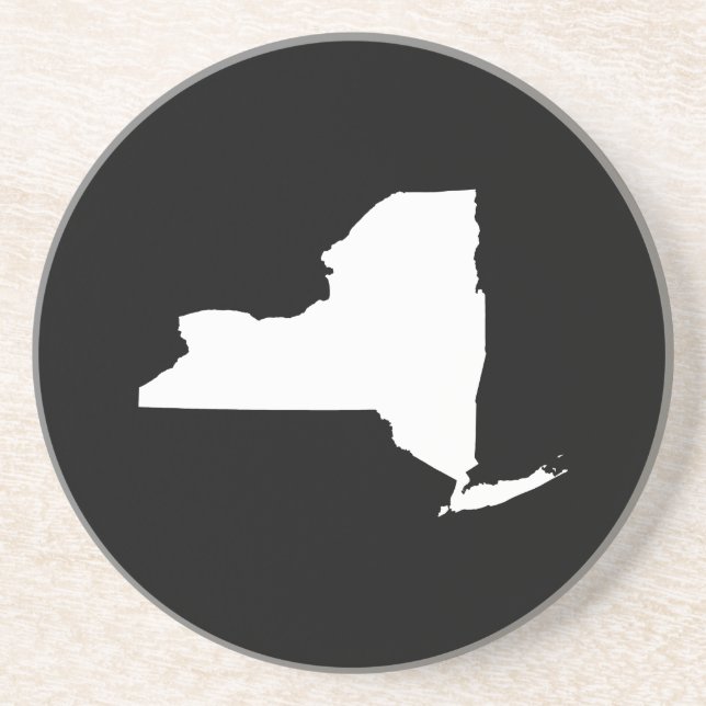 New York in Weiß und Schwarz Getränkeuntersetzer (Vorne)