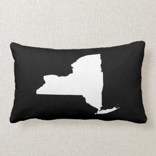 New York in Weiß und Schwarz Lendenkissen