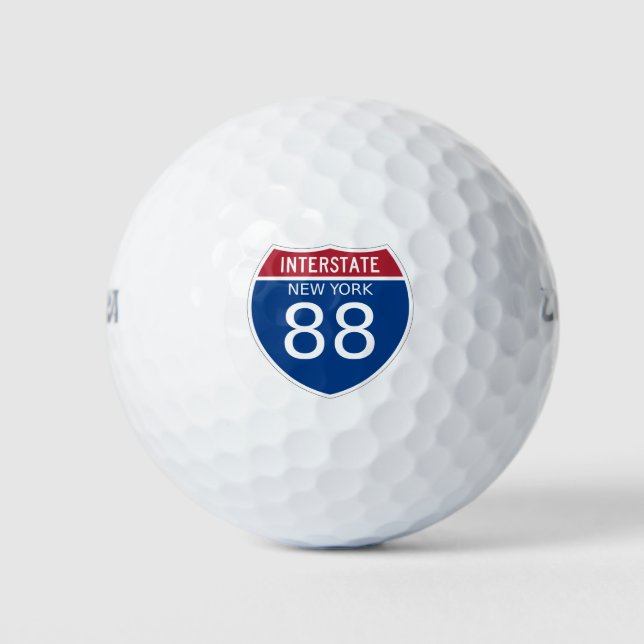 New York Interstate Sign Golfball (Vorderseite)