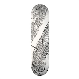 New York irgendeine Stadt-Straßenkarte Skateboard