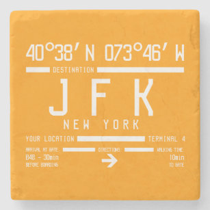 New York JFK International Airport Code Steinuntersetzer