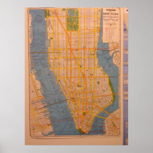 New York Karte,Poster Poster