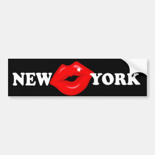 New York Kiss Autoaufkleber