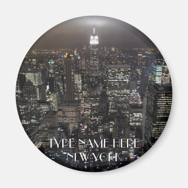 New York Kühlschrankmagnet Personalisiert NYC Magn (Vorne)
