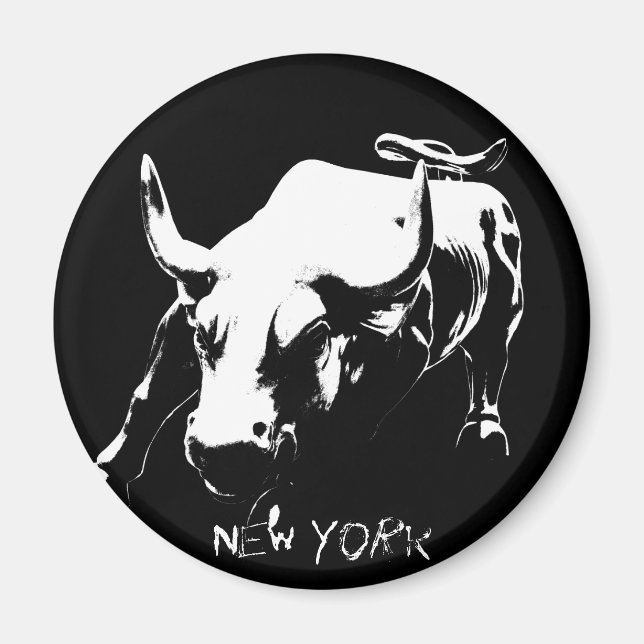 New York Kühlschrankmagnets Bull Statue NYC Souven Magnet (Vorne)