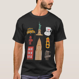 New York Liebhaber T-Shirt Nyc Stadt Wahrzeichen F