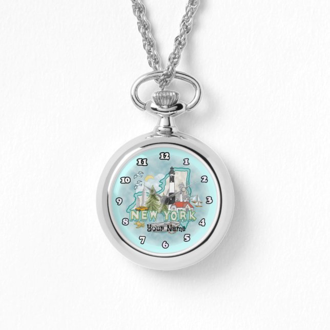 New York Lighthouse-Uhr Armbanduhr (Vorderseite)