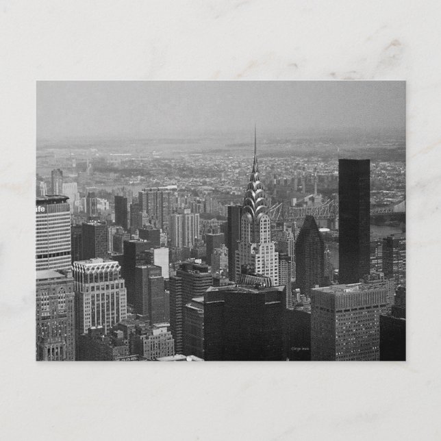 New York, Manhattan Black und White Postkarte (Vorderseite)