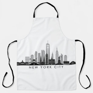 NEW YORK Manhatten USA City Skyline Silhouette Schürze