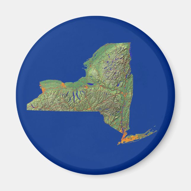 New York Map Magnet (Vorne)