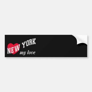 New York meine Liebe Autoaufkleber