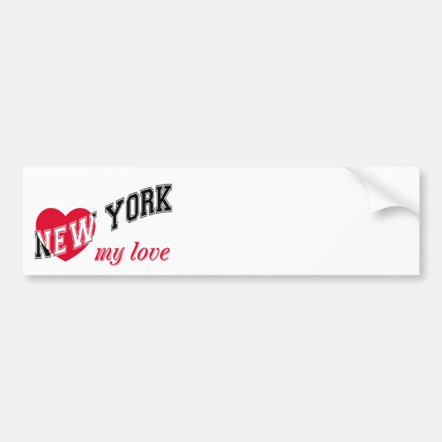 New York meine Liebe Autoaufkleber (Vorne)