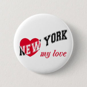 New York meine Liebe Button
