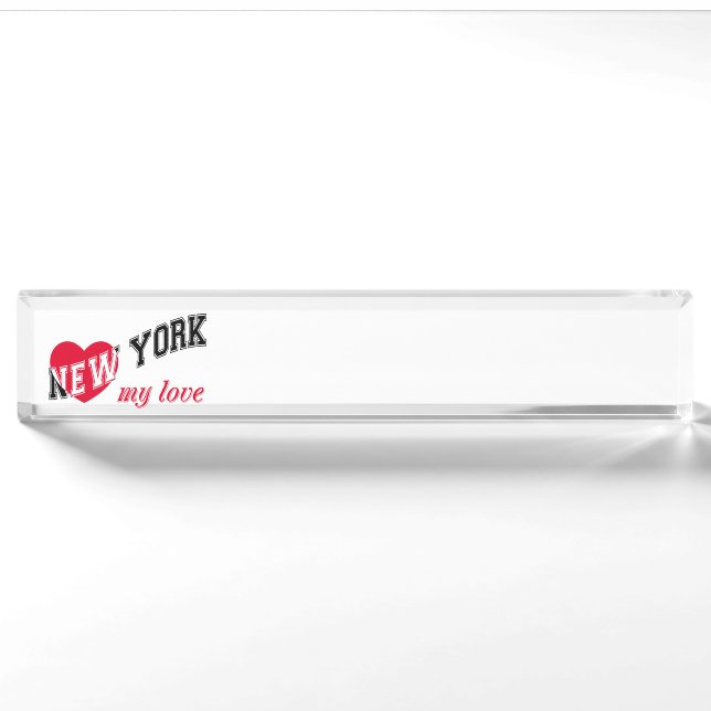 New York meine Liebe Namensplakette (Vorderseite)