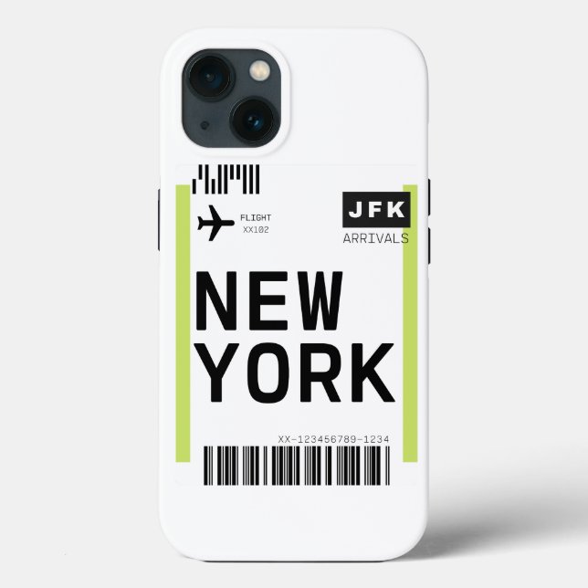 New York Mini Boarding Pass Case-Mate iPhone Hülle (Rückseite)