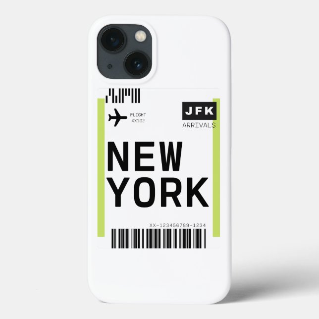New York Mini Boarding Pass Case-Mate iPhone Hülle (Rückseite)