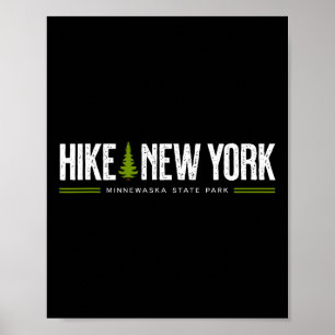 New York Minnewaska State Park Wanderung Baum Retr Poster
