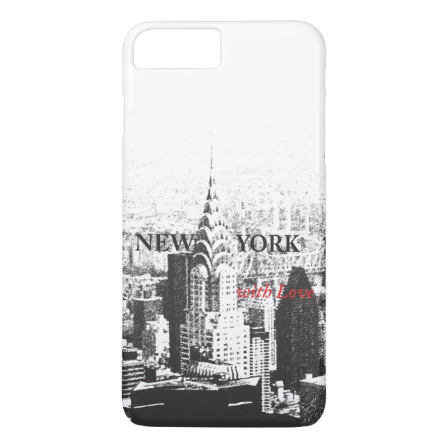 New York mit Liebe iPhone 7 Fall Case-Mate iPhone Hülle (Rückseite)