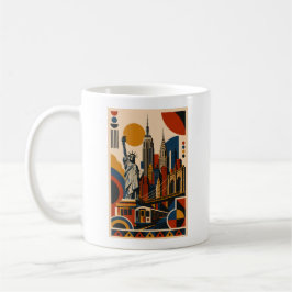 New York Modern – Geometrischer Kunstbecher Kaffeetasse