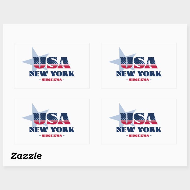 New York My Zuhause Staat Sticker (Blatt)