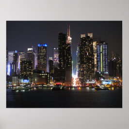 New York nachts Poster