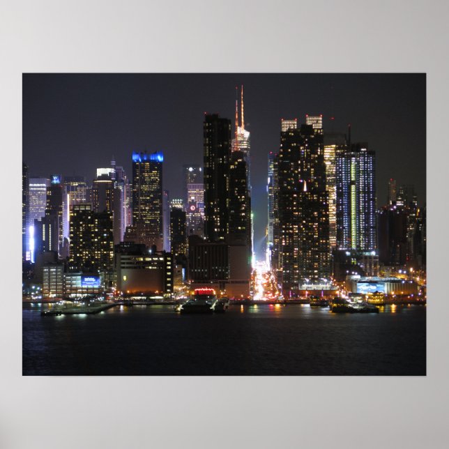New York nachts Poster (Vorne)
